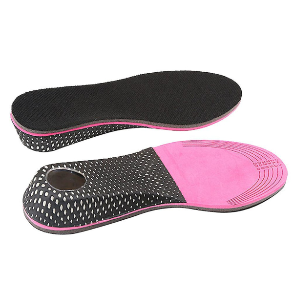 Sulor för Plantar Fasciit med bågstöd, skoinlägg för sport, sko-kuddar, hälhöjare, löparskor Red 25.5X3X0.7cm