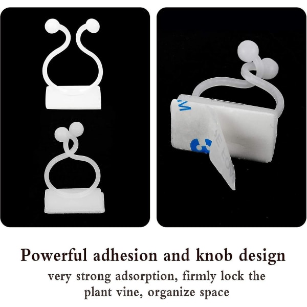 Klatreplante Støtte Klips 100 stk Selvklebende Vinranker Klips Plante Henger Vegg Vin Usynlig Vegg Festesystem Plante Stativ Hvit Kompatibel Med Hage Vinranker