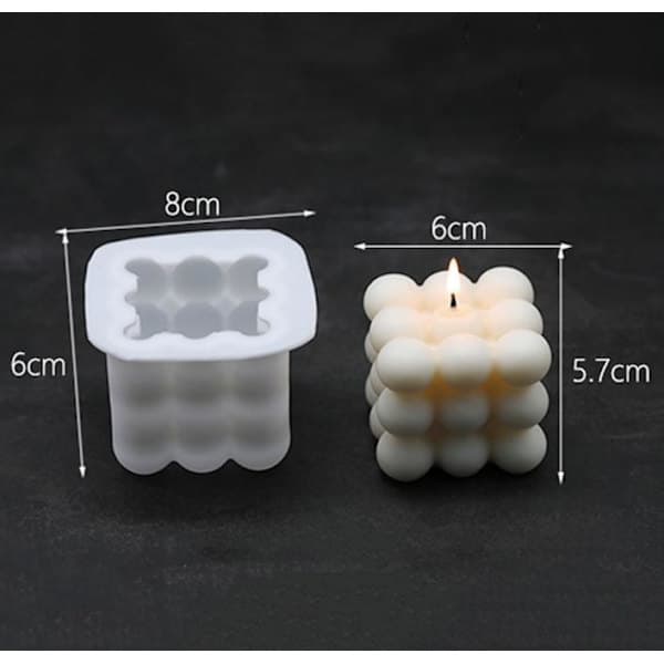 2 pcs candle molds - Create your own candle - DIY - cast candle molds White
