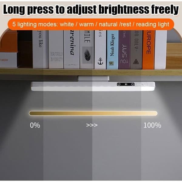 Magnetic LED Light Strip (33.8 cm) – 7W Wireless Lighting with 5 Modes – Wall Mountable for Kitchens, Wardrobes, and Mirrors