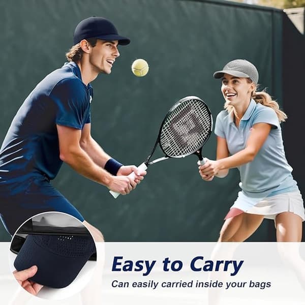 2-pack Breathable Baseball Caps for Men and Women - Quick-Drying Foldable Sun Hat for Tennis, Golf, Running - Adjustable