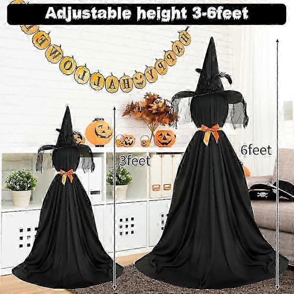 Halloween Blanket LED Luminous Black Ghost Halloween Ghost Decoration Witch Decoration Standing Ghost Garden Ghost{HW}