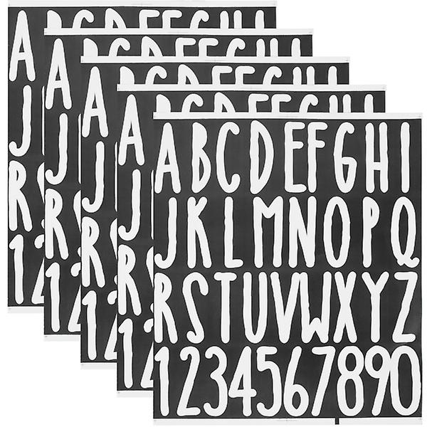 5 ark brevlåda Brev klistermärken självhäftande brevlåda siffror för utsidanVit23,5X19,5cm White 23.5X19.5cm
