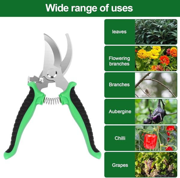 Garden Pruning Shears, Multifunctional Non-slip Lock Handle Garden Pruning Shears for Pruning Shrubs, Fences