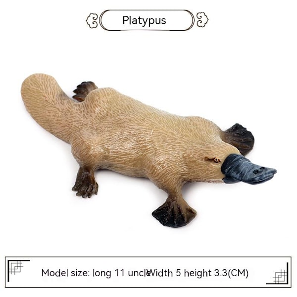 Djurfigurer Leksak Plast Miniatyr Vilda/Husdjur Dekoration för Magideal Djurfigurer Leksak (Näbbdjur)