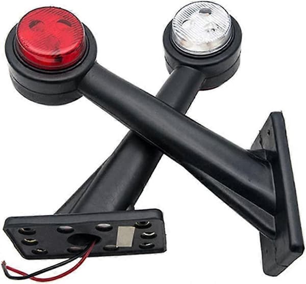 Sæt med 2 sidemarkeringslys 12 V LED 15 cm til lastbilstrailer
