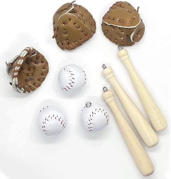 15PCS Basebollträ Handskberlocker 15PCS