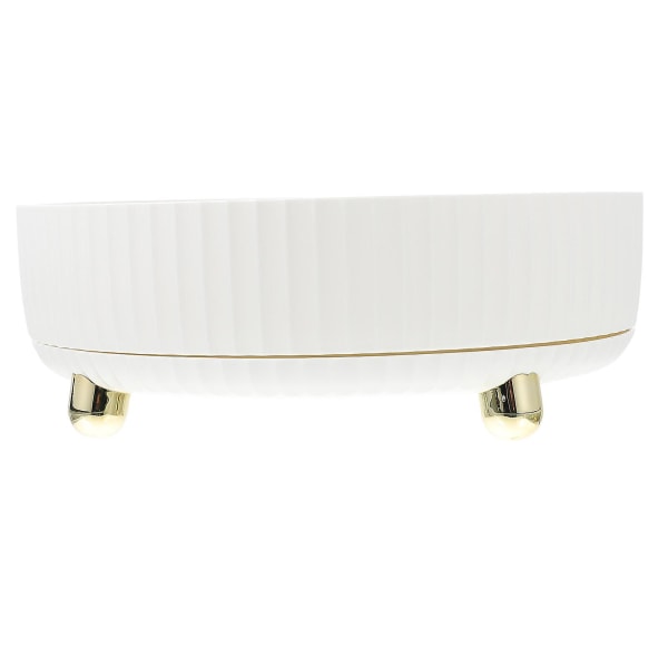 1 stk. Diverse Hylde Roterende Opbevaringsstativ Køkken Organizer Krydderi Stativ Hvid 28X28X10CM White 28X28X10CM