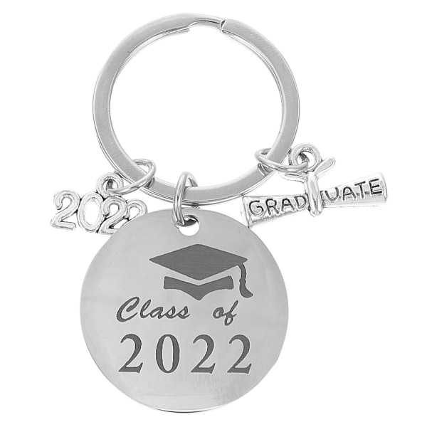 2 stk. Graduation Nøkkelring i Rustfritt Stål Graduation Nøkkelring Hengepynt Modell 0023X3X0. Model 002 3X3X0.1CM