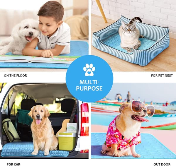 Kølende kølemåtte til hund og kat, selvkølende, vaskbar