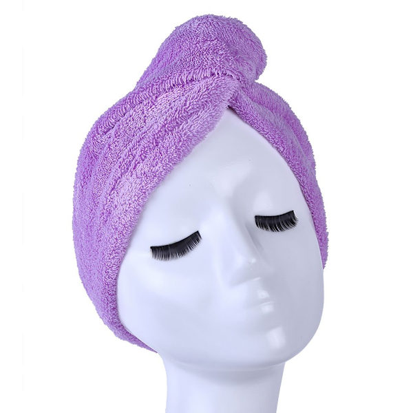 Mikrofiber Hårhandduk Ultra Absorberande Twist Hår Turban Torkningshatt Hår Wrap