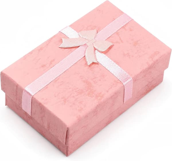 12 st rosa presentförpackning för armband halsband 3.2x2x1 smyckesaskar | Liten Pink