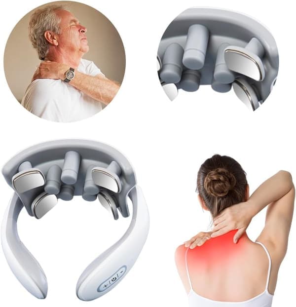 Smart Electric Neck Massager with Heat Function to Relieve Pain - Neck and Shoulder Massager with Multiple Modes [Ho]