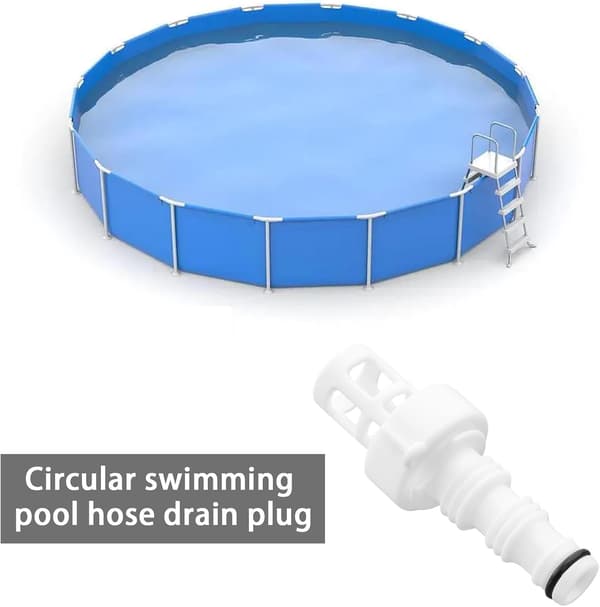Pool Hose Drain Plug Connection PVC Water Drain Valve Adapter Compatible with INTEX Adapter Connection