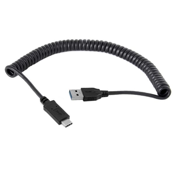 CY UC-080 USB-C Han til USB3.0 A Han Spiral Kabel