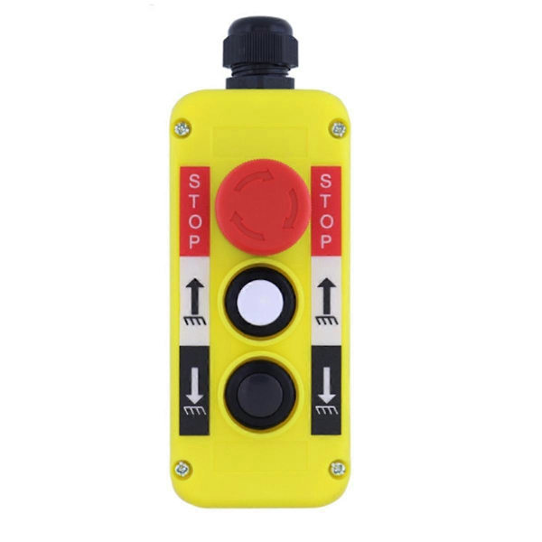 Electric Crane Remote Control Push Button Emergency Stop Switch Rainproof UP Down Hoist Switch Wear [DB] As shown As shown