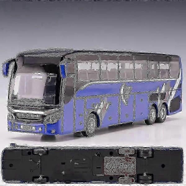 1/50 Setra Luksusbus Legetøjsbil Trykstøbt Miniaturmodel Træk Tilbage Lyd & Lys Pædagogisk Samling Gave Til Dreng Børn