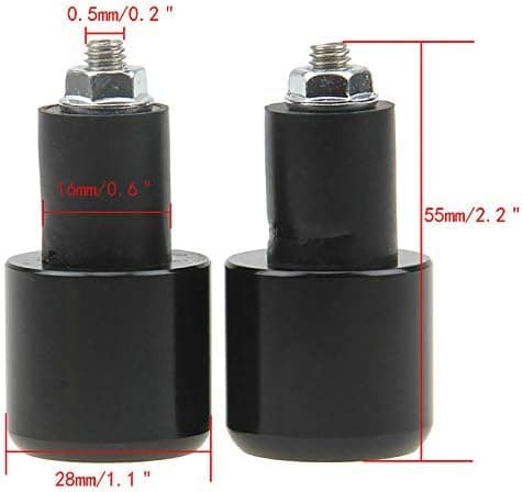 2 stk 7/8 tommer 22mm motorcykelstyr endepropper Blå Blue