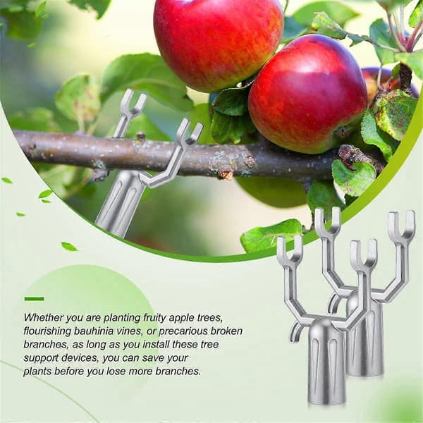 24 pcs Metal Tree Branch Support Tree Support Branch Crutch Tree Straightening Kit for Supporting Fruit Trees [DB] Silver Silver