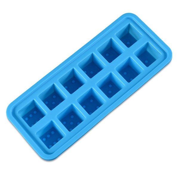 12 tärningar Ice Cube Brickor Form Silikon Brick Set Ice Cube Frozen Tillverkningsverktyg Röd Red