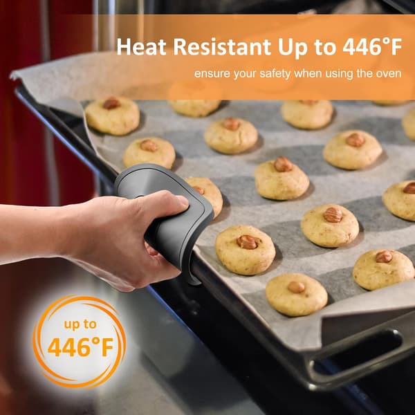 Potholders for Hot Dishes 6-Pack Kitchen Heat Resistant Pot Holders Non-Slip Versatile Kitchen Accessories Silicone Mat Hot Pads (Grey)