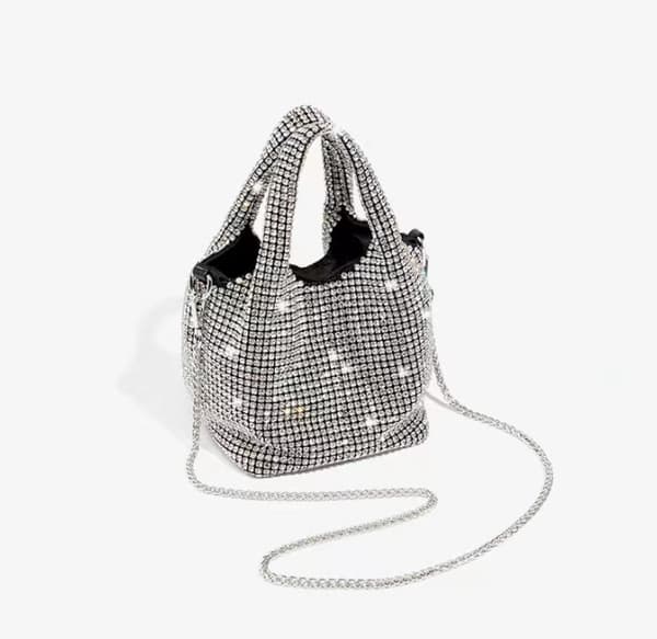 Dam Aftonväskor Strass Handväska Glittrig Crossbody Väska Bröllop Balväska
