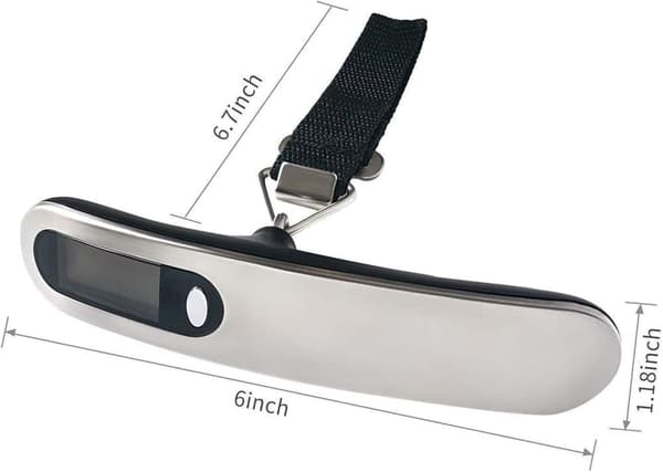 Luggage Scale - Suitcase Scale - Portable Luggage Scale - 50 kg - Digital Scale with Hook/Strap - Battery Battery Model