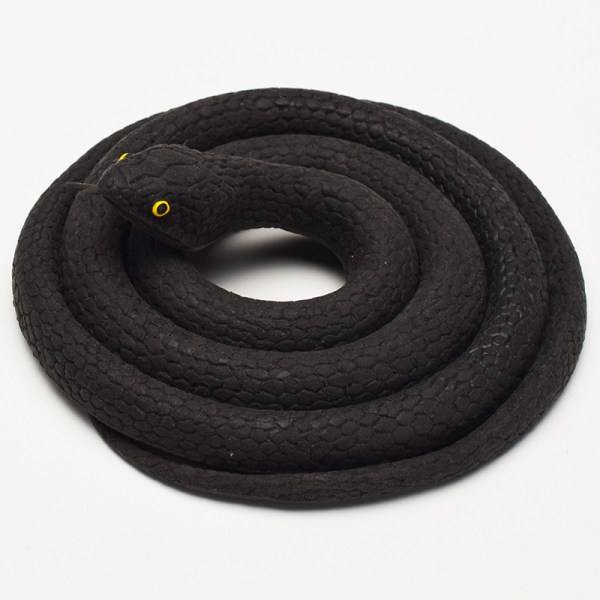 Realistisk gummi falsk slangelegetøj 80 cm Mamba til haverekvisitter og praktisk vittighed to stykker