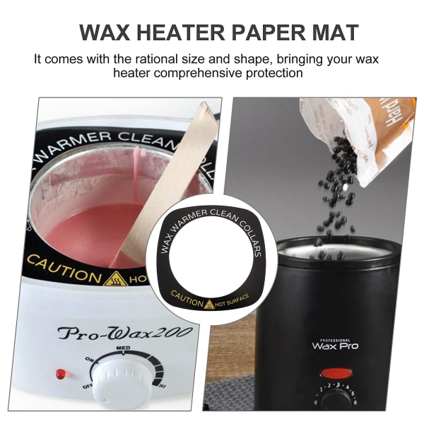50 st Vaxsmältningsmaskin Pappersmattor Unhairing Wax Heater Clean Mats BlackBlack14,4x14,4cm Black 14.4x14.4cm