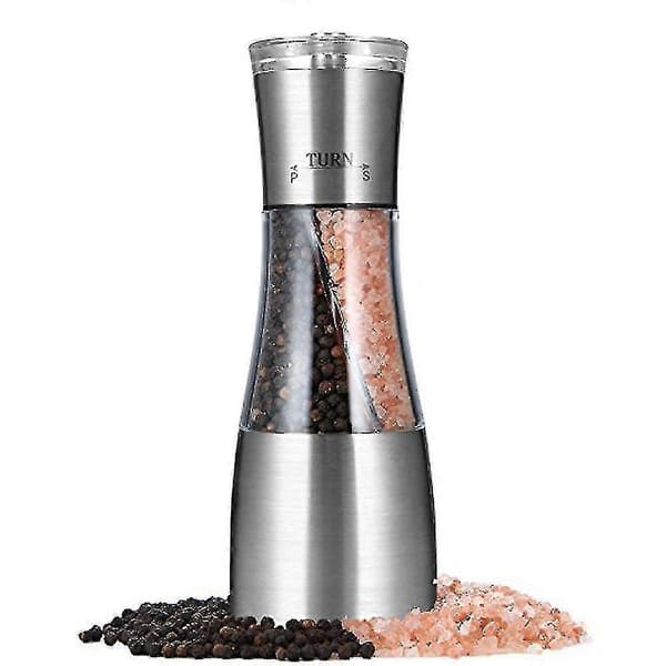 Robust Double Salt and Pepper Grinder Combo, Adjustable Ceramic Grinder