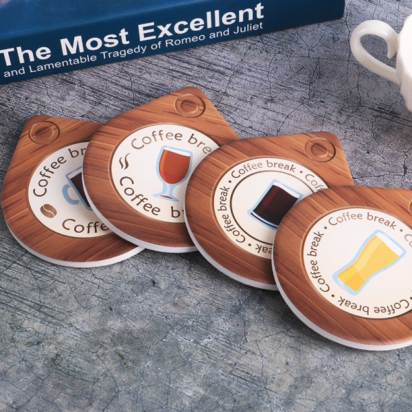 Water Drop Ceramic Coaster Coffee Cup Mat Yhdistelmä Kattilanpidin Eurooppalainen ja Amerikkalainen Kodinsisustus Kaksikäyttöinen Korkki Eristys Placematto