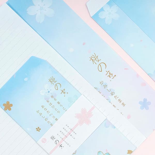 Japanese Style Stationery, 40 Pcs B5 Size Patterned Writing Paper Stationery Set