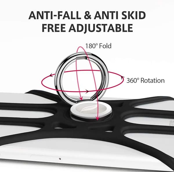 Silikonfodral för telefon (blå, utan snöre) med ringhållare