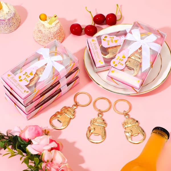 24 stk. babyshower flaskefest til guldbryllup
