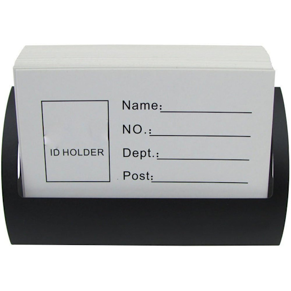 Desktop Innovativ Metal Visitkort Holder Stativ Kreativ Q Form Aluminium Visitkort Holder (Sort)