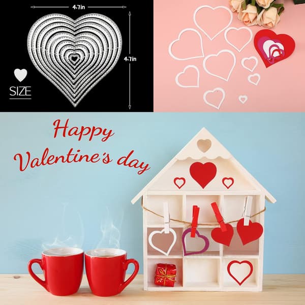 8 stykker Valentine udstansninger til metal