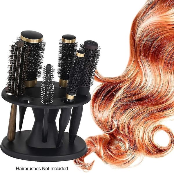 Comb Storage Rack, Round Hair Tool Holder, Salon Brush, Scissors, Flat Iron, Curling Iron, Comb Accessory Holder A