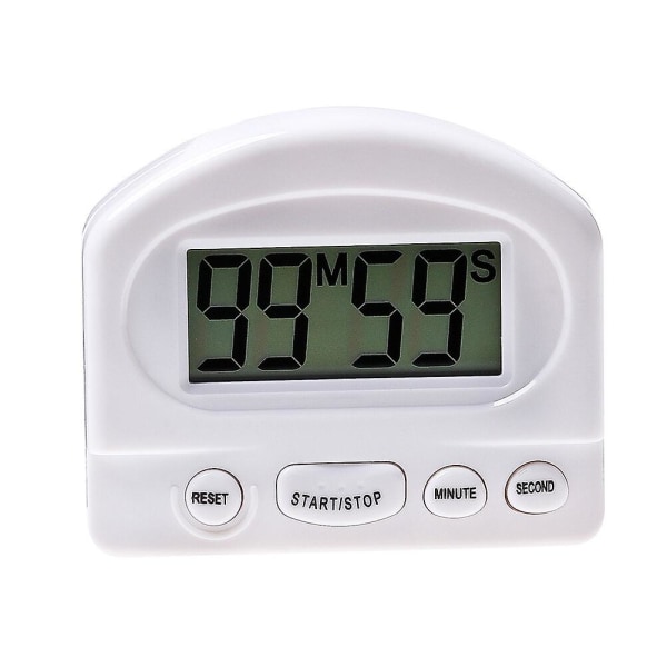 Large Display Electronic Digital Kitchen Timer With Magnetic Backing Stand For Cooking Sports Games Office Meeting (white)White