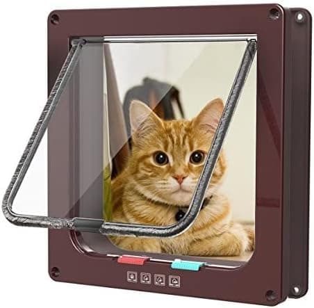 Kattelåge med 4-vejs magnet, kæledyrslåge til katte og små hunde, C