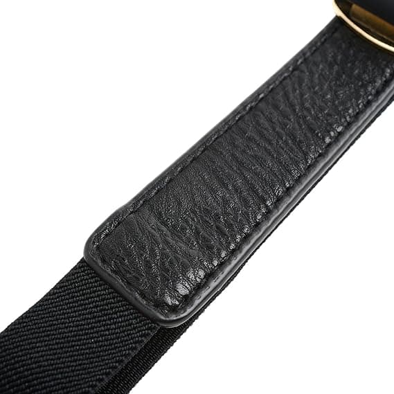Dame 1\" Bred Rosett Smal Elastisk Midjebelte Stretchbelte Tykt Belte