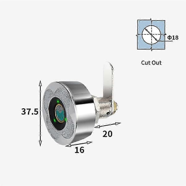 Drawer Fingerprint Lock Password Mailbox Lock Biometric Drawer Lock Fingerprint Rechargeable Keyless