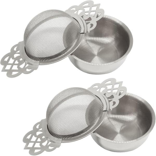 2 kpl teesiiviläkulho 2 kpl hopeaa hopeaa Silver
