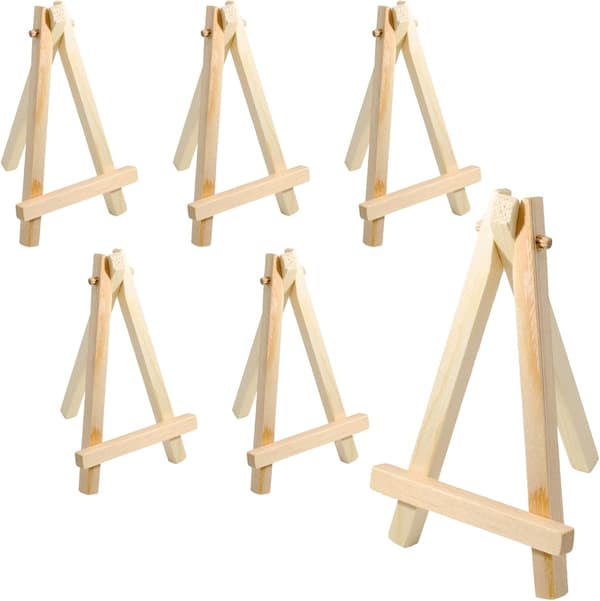 6 st mini-displaystaffli i trä 6 st