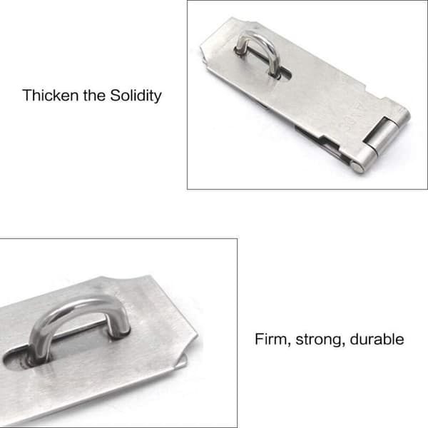Door Latch, 5-inch Stainless Steel Security Latch, Extra Thick Gate Latch with Screws, 2-pack
