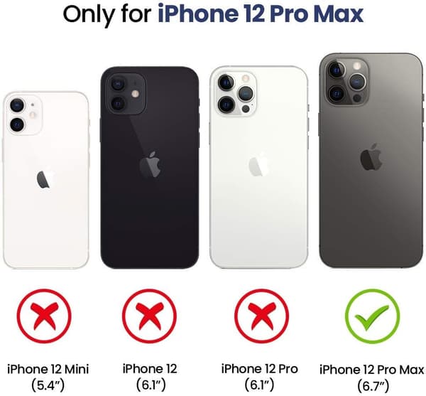 Kompatibel med iPhone 12 Pro Max Cover med Skyde Kamera Dækning &
