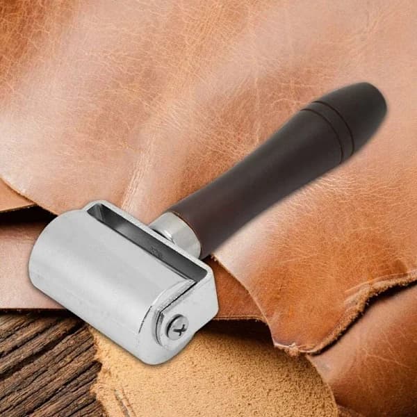 AIDUCHO Leather Edge Roller, Laminating Tool Leather Glue Laminating Roller for DIY Leather Craft for Leather Smoothing (60mm)
