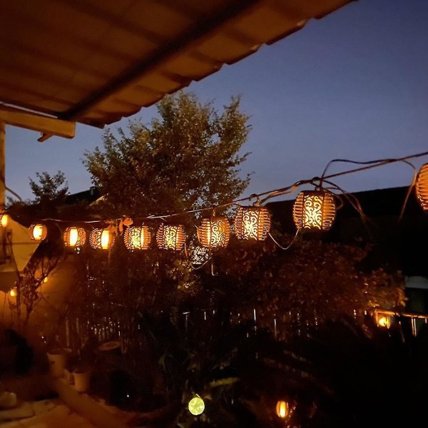 Led Solar Flame Light Outdoor Solar Garden String Lights (6 palloa)