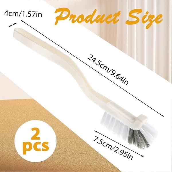2 Pieces Cleaning Scrub Brushes, Kitchen Scrubber Dish Brush Right Angle Cleaning Brush with Stiff Bristles