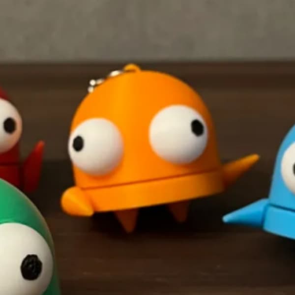 1-pak Ny REPO Robot Figur Nøglering 3D-printet Pynt (Tilfældig Farve)