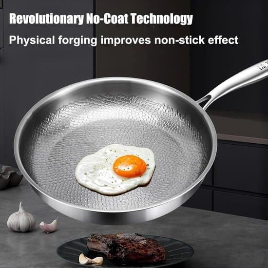 Pure Titanium Frying Pan, Hammered Surface, Oven/Dishwasher Safe, All Hobs, No Lid [Ho]